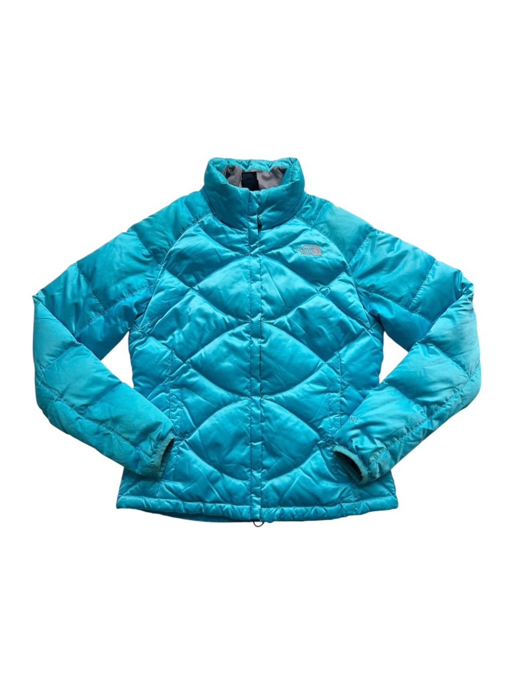 The North Face 550 Goose Down Puffer Coat Turquoise Size Medium